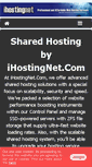 Mobile Screenshot of ihostingnet.com